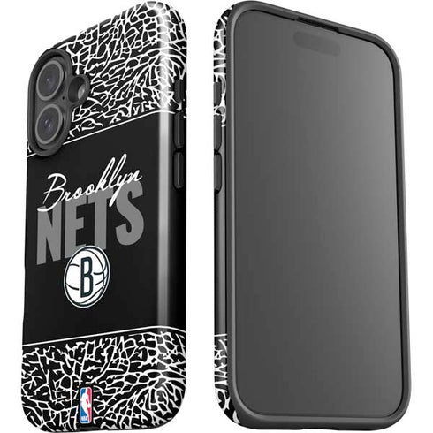 NBA Brooklyn Nets Elephant Print iPhone 16 Impact Case