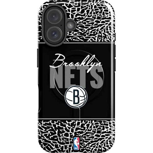NBA Brooklyn Nets Elephant Print iPhone 16 Magsafe Impact Case