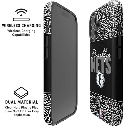 NBA Brooklyn Nets Elephant Print iPhone 16 Magsafe Impact Case
