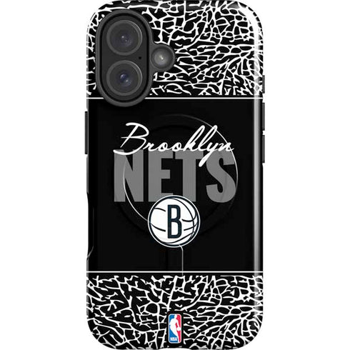 NBA Brooklyn Nets Elephant Print iPhone 16 Plus Magsafe Impact Case