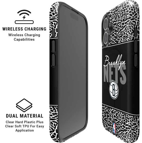 NBA Brooklyn Nets Elephant Print iPhone 16 Plus Magsafe Impact Case