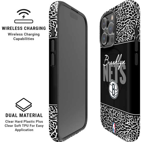 NBA Brooklyn Nets Elephant Print iPhone 16 Pro Max Magsafe Impact Case