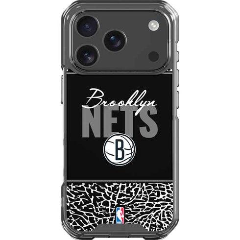 NBA Brooklyn Nets Elephant Print iPhone 18 Pro Clear Case