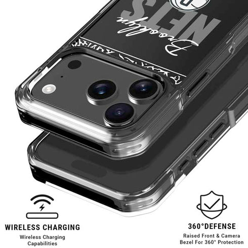 NBA Brooklyn Nets Elephant Print iPhone 18 Pro Clear Case