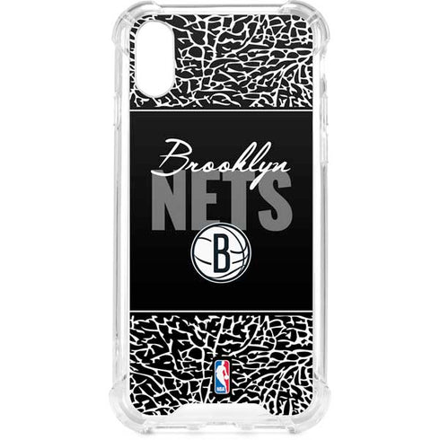 NBA Brooklyn Nets Elephant Print iPhone XS Clear Case