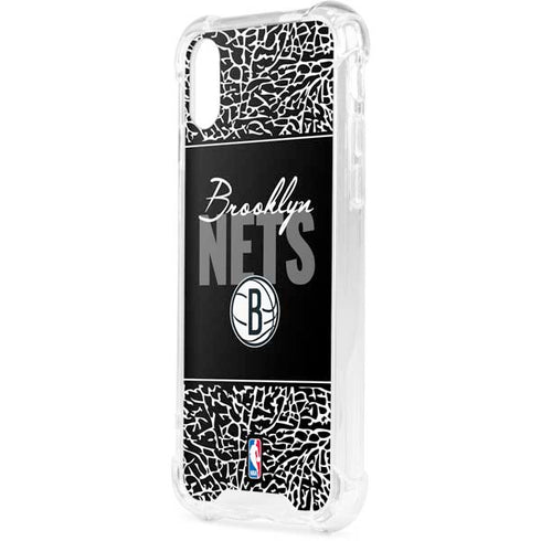 NBA Brooklyn Nets Elephant Print iPhone XS Clear Case
