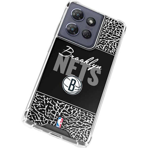 NBA Brooklyn Nets Elephant Print Moto G 5G (2025) Clear Case