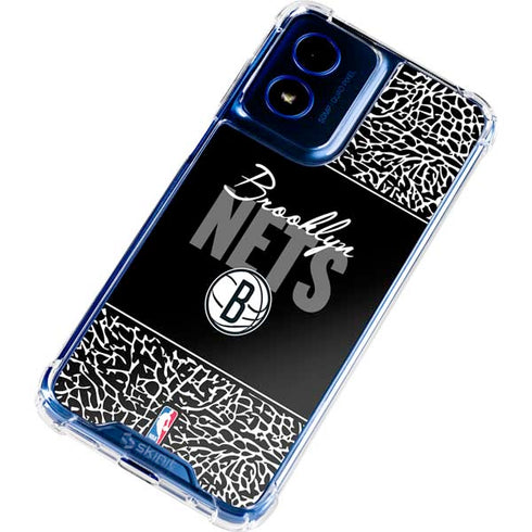NBA Brooklyn Nets Elephant Print Moto G Play 4G (2024) Clear Case