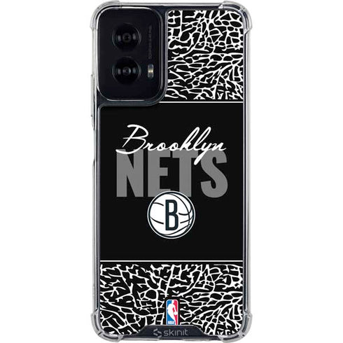 NBA Brooklyn Nets Elephant Print Moto G Power 5G (2024) Clear Case