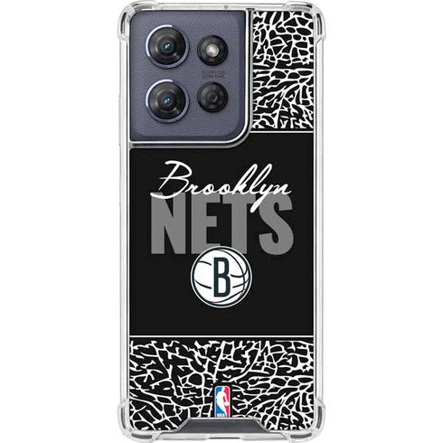 NBA Brooklyn Nets Elephant Print Moto G Stylus 5G (2025) Clear Case