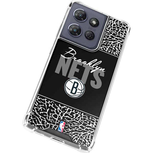 NBA Brooklyn Nets Elephant Print Moto G Stylus 5G (2025) Clear Case