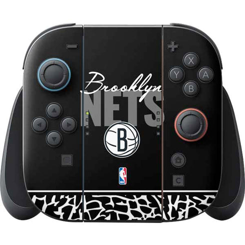 NBA Brooklyn Nets Elephant Print Nintendo Switch 2 (2025) Joy-Con Controller Skin