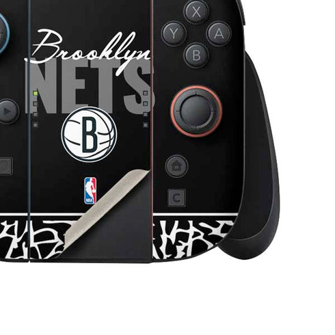 NBA Brooklyn Nets Elephant Print Nintendo Switch 2 (2025) Joy-Con Controller Skin