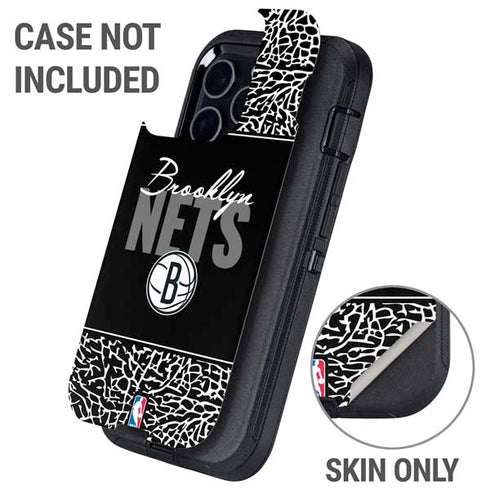 NBA Brooklyn Nets Elephant Print Otterbox Defender iPhone Skin