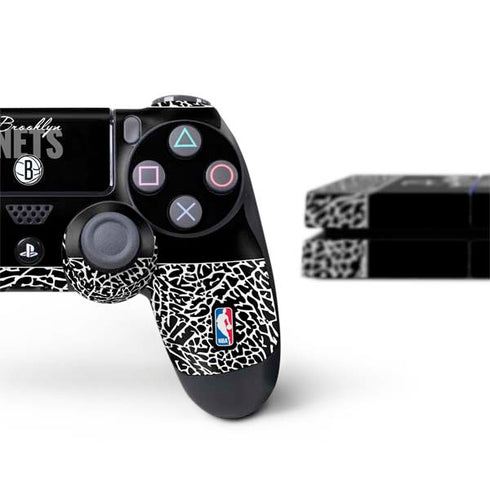 NBA Brooklyn Nets Elephant Print PS4 Console and Controller Bundle Skin