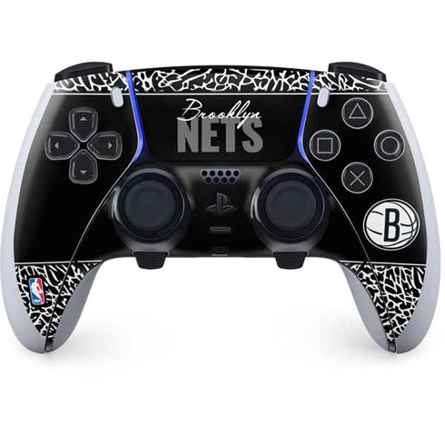 NBA Brooklyn Nets Elephant Print PS5 DualSense Edge Pro Controller Skin