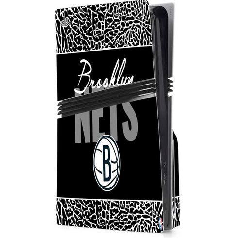 NBA Brooklyn Nets Elephant Print PS5 Pro Disk Console Skin