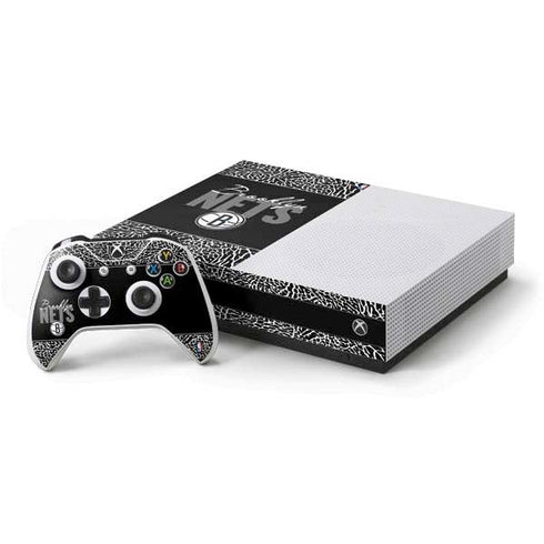 NBA Brooklyn Nets Elephant Print Xbox One S All-Digital Edition Bundle Skin
