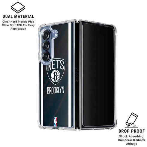 NBA Brooklyn Nets Jersey Galaxy Z Fold6 Clear Case