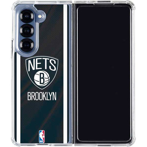 NBA Brooklyn Nets Jersey Galaxy Z Fold7 Clear Case