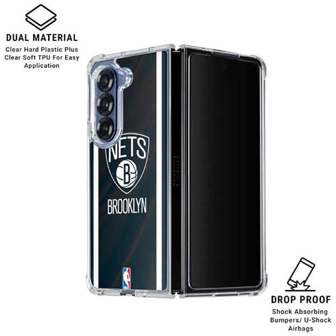 NBA Brooklyn Nets Jersey Galaxy Z Fold7 Clear Case