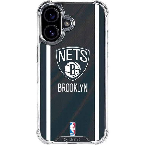NBA Brooklyn Nets Jersey iPhone 16 Clear Case