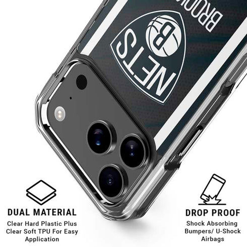 NBA Brooklyn Nets Jersey iPhone 17 Pro Clear Case