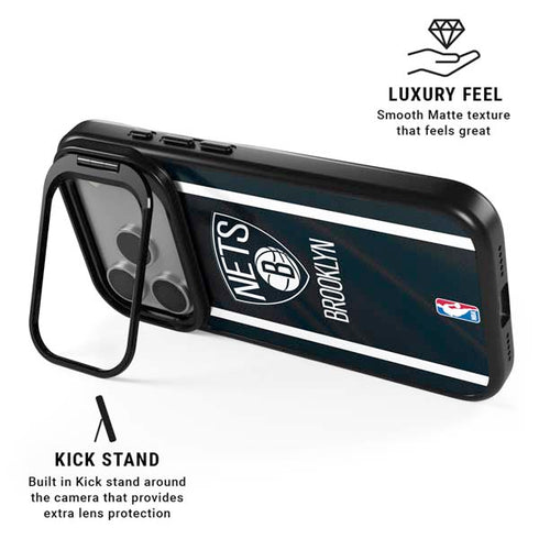NBA Brooklyn Nets Jersey iPhone 17 Pro Max Kickstand Case