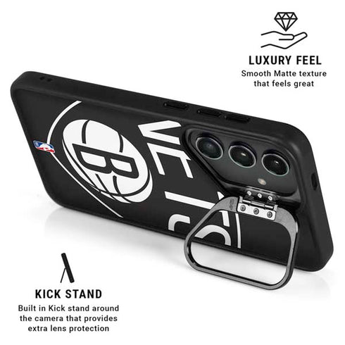 NBA Brooklyn Nets Large Logo Galaxy S25 Kickstand Case