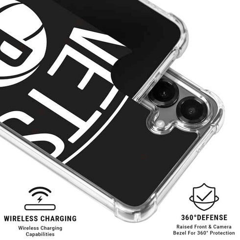 NBA Brooklyn Nets Large Logo Galaxy S26 Clear Case
