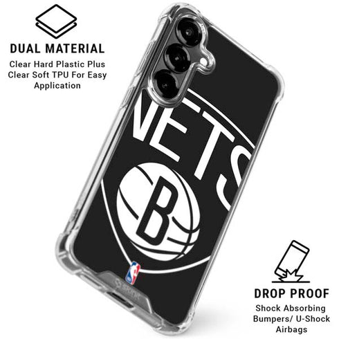 NBA Brooklyn Nets Large Logo Galaxy S26 Clear Case