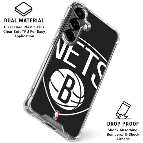 NBA Brooklyn Nets Large Logo Galaxy S26 Plus Clear Case