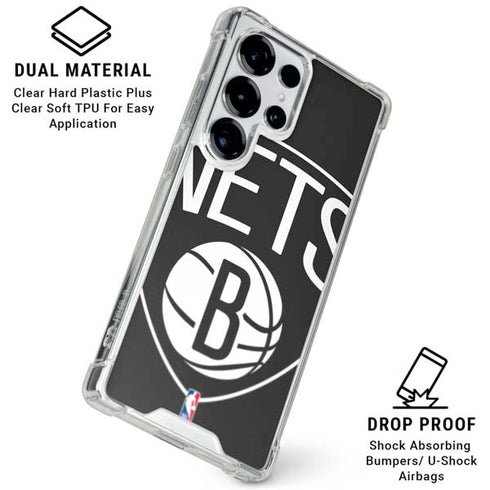 NBA Brooklyn Nets Large Logo Galaxy S26 Ultra Clear Case