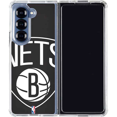 NBA Brooklyn Nets Large Logo Galaxy Z Fold6 Clear Case