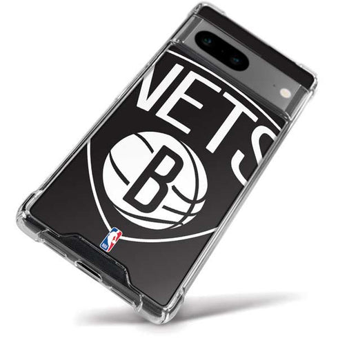 NBA Brooklyn Nets Large Logo Google Pixel 8a Clear Case