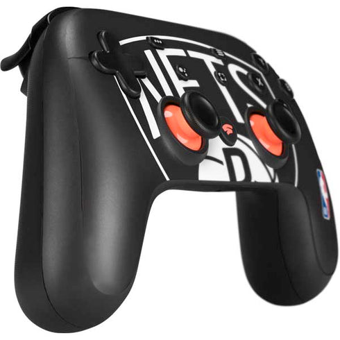 NBA Brooklyn Nets Large Logo Google Stadia Controller Skin