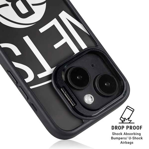 NBA Brooklyn Nets Large Logo iPhone 15 Plus Kickstand Case