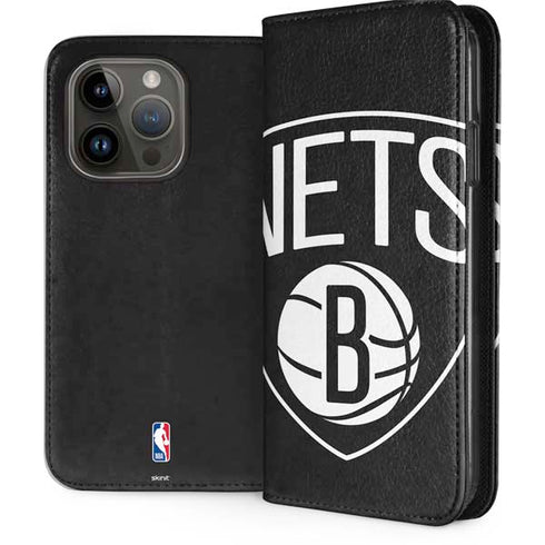 NBA Brooklyn Nets Large Logo iPhone 15 Pro Folio Case