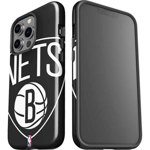 NBA Brooklyn Nets Large Logo iPhone 15 Pro Impact Case