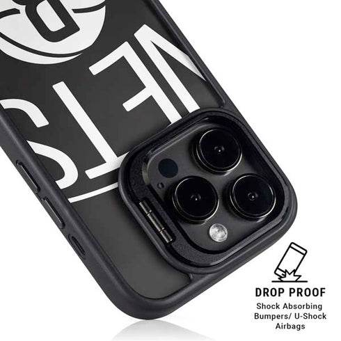 NBA Brooklyn Nets Large Logo iPhone 15 Pro Max Kickstand Case