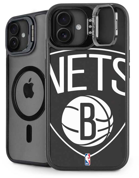 NBA Brooklyn Nets Large Logo iPhone 16 Plus Kickstand Case