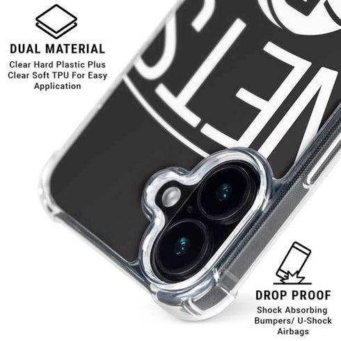 NBA Brooklyn Nets Large Logo iPhone 16 Plus MagSafe Case