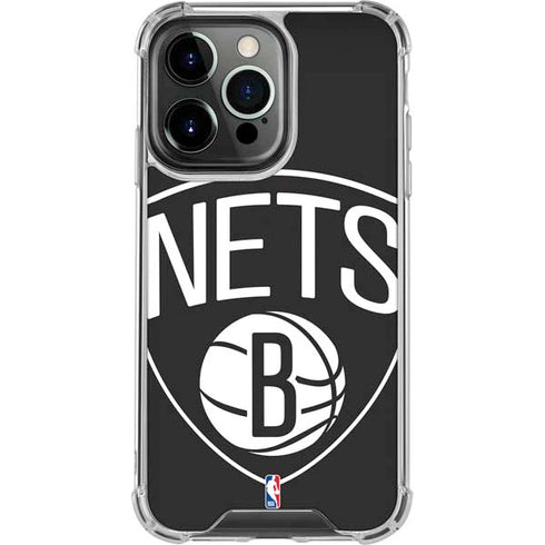 NBA Brooklyn Nets Large Logo iPhone 16 Pro Clear Case