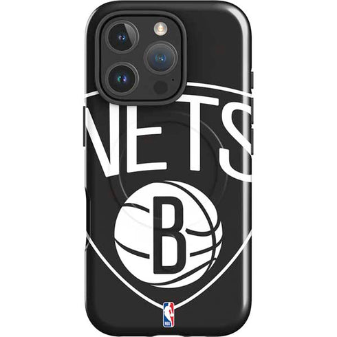 NBA Brooklyn Nets Large Logo iPhone 16 Pro Magsafe Impact Case
