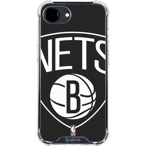 NBA Brooklyn Nets Large Logo iPhone 16e Clear Case