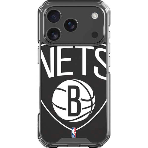 NBA Brooklyn Nets Large Logo iPhone 18 Pro Clear Case