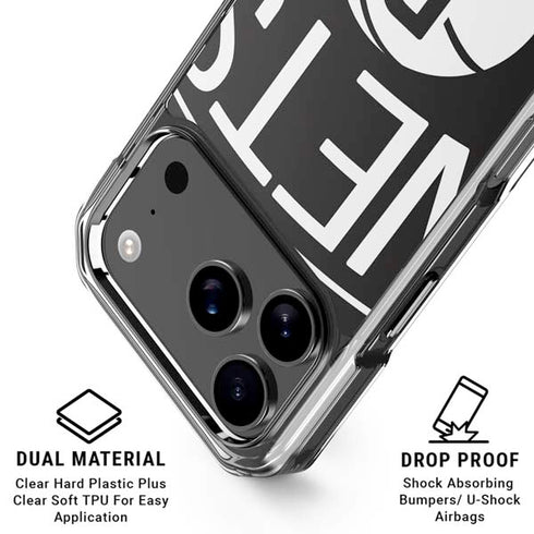 NBA Brooklyn Nets Large Logo iPhone 18 Pro Clear Case