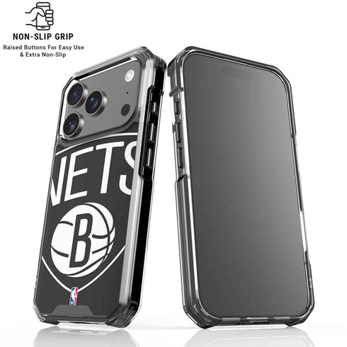 NBA Brooklyn Nets Large Logo iPhone 18 Pro Clear Case