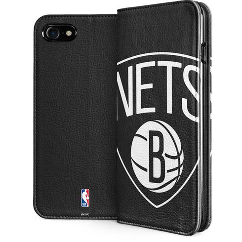 NBA Brooklyn Nets Large Logo iPhone SE (2nd & 3rd Gen) Folio Case