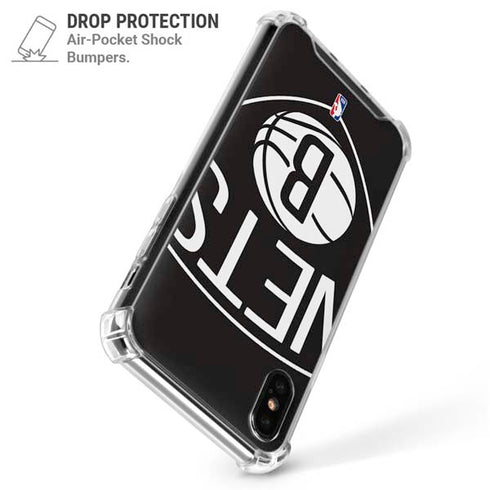 NBA Brooklyn Nets Large Logo iPhone X/XS Clear Case